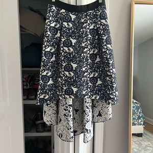 Anthropologie Hi Low Brocade Skirt